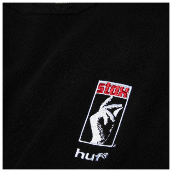 Huf Ανδρική πλεκτή μπλούζα x Isaac Hayes Black Moses  Knit Sweater